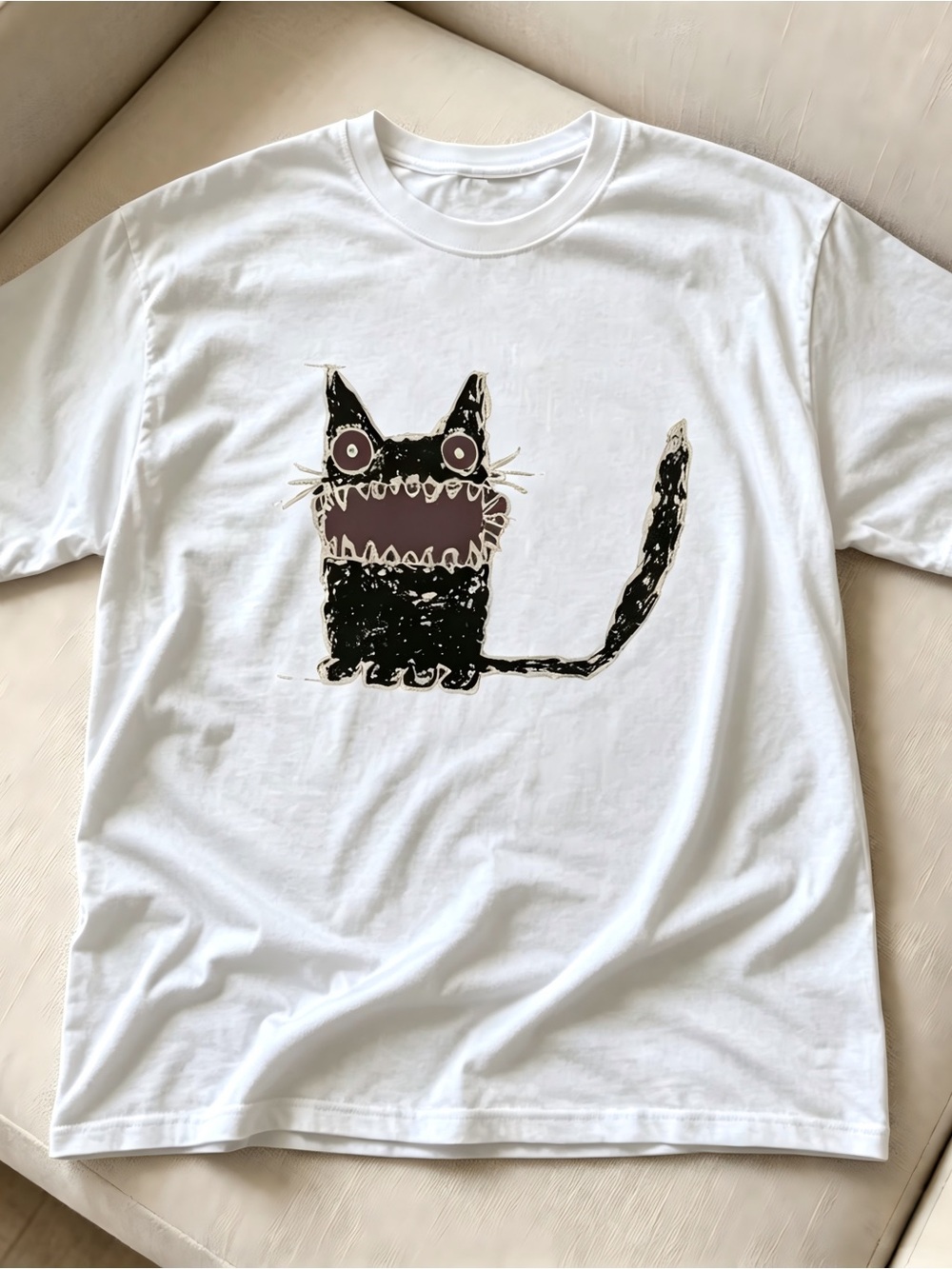 spoof cat Womens Mens T-shirt Unisex